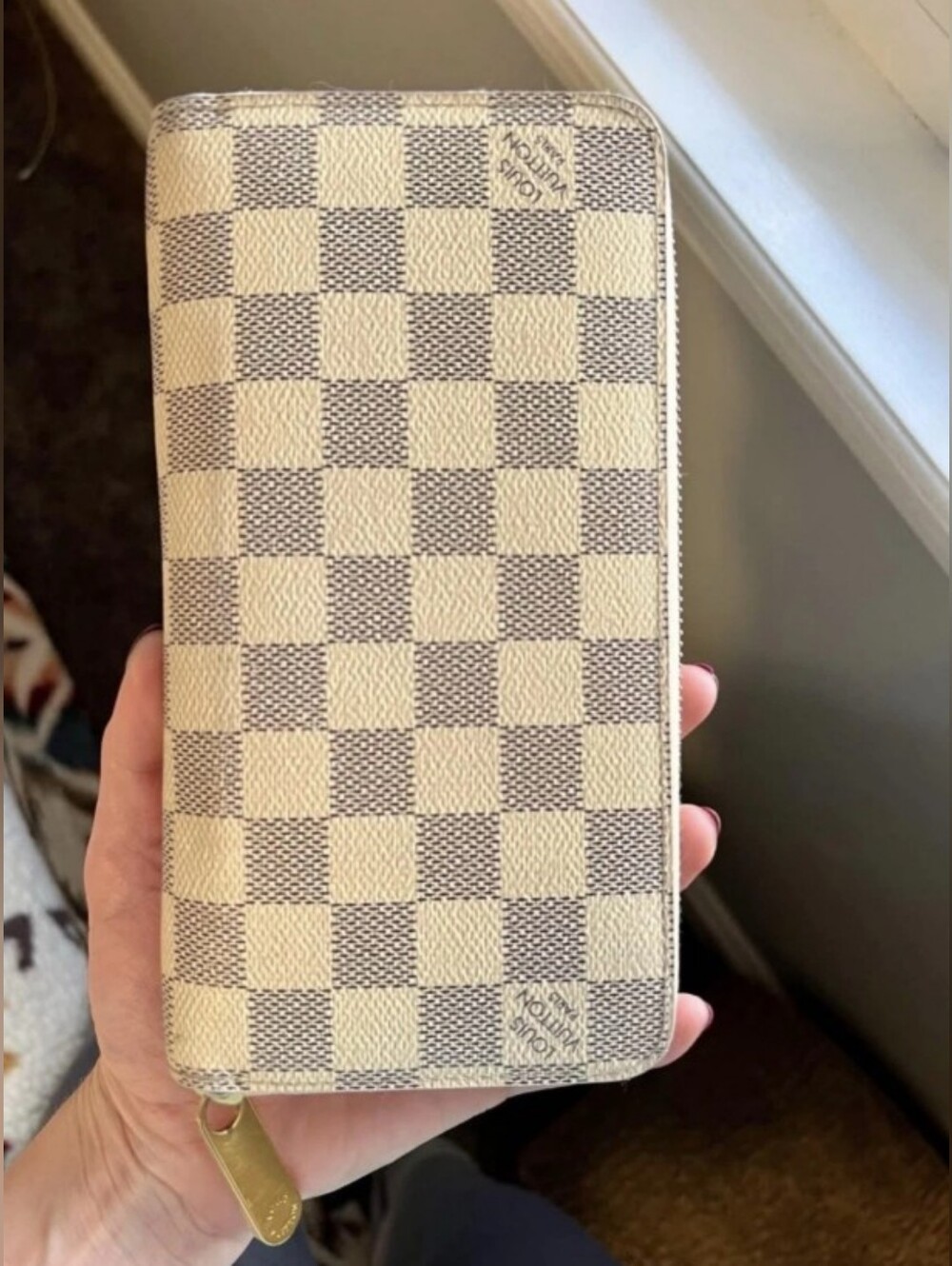Louis Vuitton Damier Azur Grid Zipper Wallet